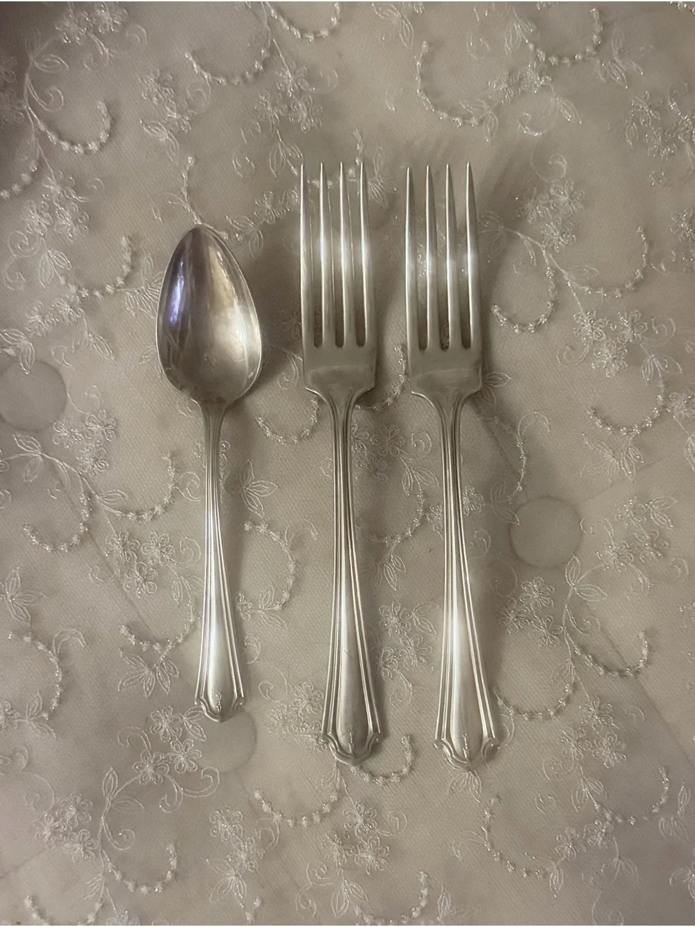 Classic Polished Silver Flatware Spoon and Forks - Timeless Dining Set